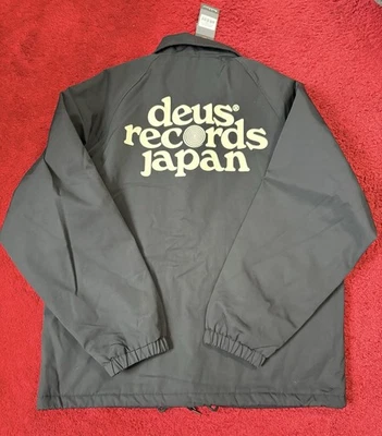 Chaqueta Deus Ex Machina Strata Coach Para Hombre Negra Japan Records Talla XL Nueva Foto 1 de 4
