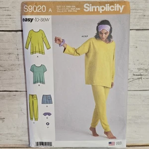 Simplicity S9020 Sewing Pattern Misses Sleepwear Knit Tops Pants Shorts UNCUT FF - Picture 1 of 6