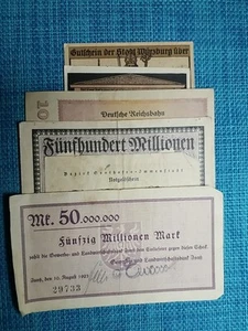 ๐ฉ๐ช Germany notgeld assortment of 6 old banknotes 042625-24 - Picture 1 of 5