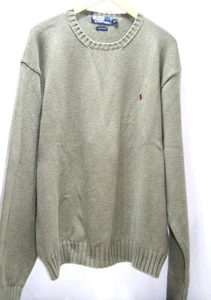Polo Ralph Lauren Mens XXL Sage Green Cotton Sweater Ivy League Preppy Heritage - Picture 1 of 6