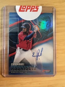 2021 Bowman's Best Emmanuel Rodriguez Blue Refractor /150 #B21-ERO Auto Twins - Picture 1 of 2