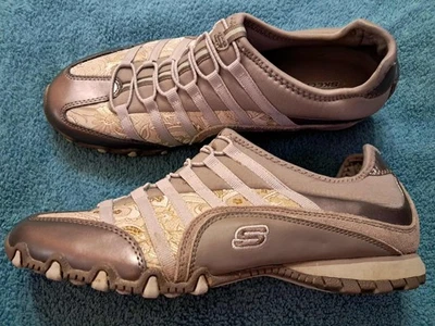 Zapatillas sin cordones Skechers Bikers gris metálico Electrum plateado talla 9,5 Foto 1 de 4