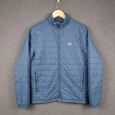 LACOSTE SPORT Jacket Mens M Medium Blue Puffer Quilted Padded Bomber Full Zip - Image 1 of 4