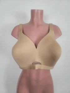 Sujetador inalámbrico Cacique Comfort Bliss ligeramente forrado sin cables 46DD beige cómodo - Imagen 1 de 8