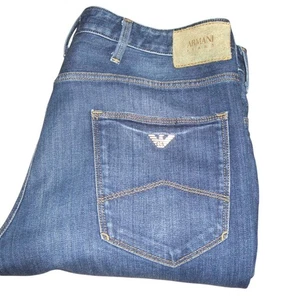 Armani Jeans J06 Slim Fit Stretch Denim W34 L34 Dark Blue GA Mens AJ 6y6j06 - Picture 1 of 11