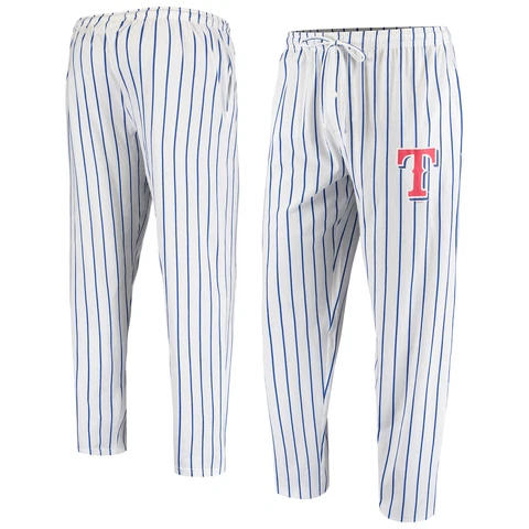Men's Concepts Sport White Texas Rangers Vigor Pinstripe Pants Cover