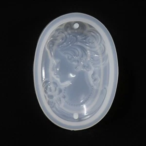 dajuni Kamee Dame Verbinder Silikonform Mold für Resin, Epoxidharz ca. 7,5 cm