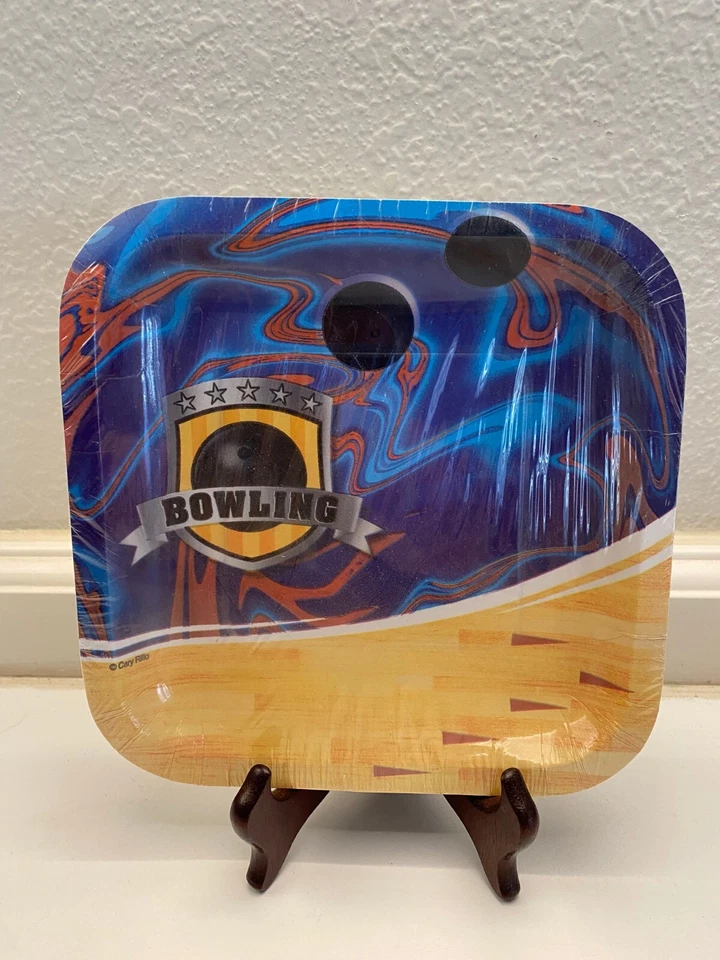 Team Sports Bowling Party Birthday Party Dessert Paper Plates 8 count - Image 1 of 1