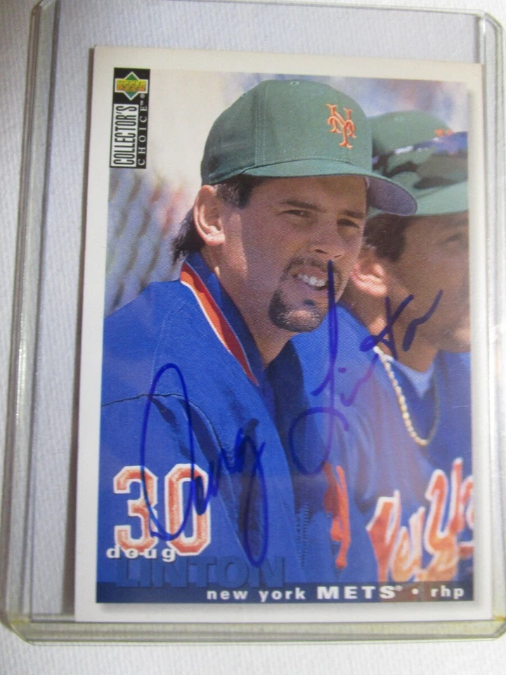Signed Autographed 1995 Collector's Choice #323 DOUG LINTON New York Mets - Image 1 of 1