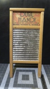 Tabla de lavado vintage ""DUBL HANDI"" Columbus Washboard Co. Lencería - Imagen 1 de 4