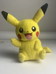 Pokemon Pikachu Plush 8" TOMY Pokémon Wave Yellow Plush Toy - Picture 1 of 5