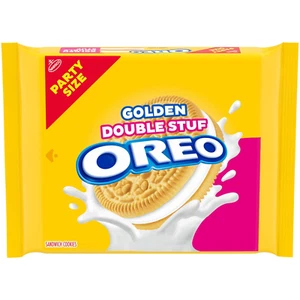 OREO Double Stuf Golden Sandwich Cookies, Party Size, 24.95 Oz - Picture 1 of 12
