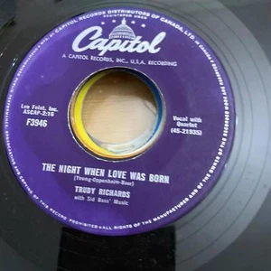 Trudy Richards - The Night when Love was Born F3946 45rpm VG+ R35 - Picture 1 of 2