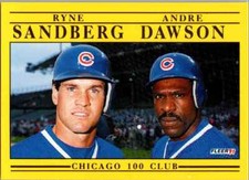 1991 Fleer Ryne Sandberg/Andre Dawson Chicago Cubs #713