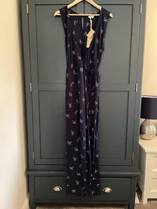 FAT FACE Maxi Wrap Dress Navy Blue Floral Size 10 Grace Blossom Ditsy NEW £55 - Picture 1 of 8
