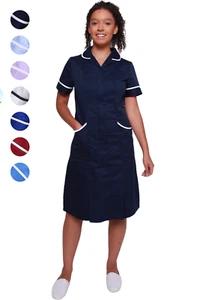 Healthcare Dress Nurse Uniform Medic Dental Therapist Tunic Workwear Kingfisher - Picture 1 of 52