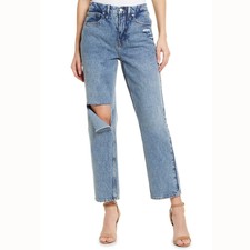 Good American. '90s Duster Straight Leg Jeans