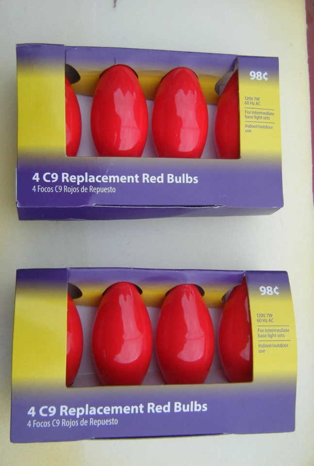 C-9 Xmas Replacement Bulbs--"Red"-- Light Keeper Pro 8 Bulbs - Image 1 of 1