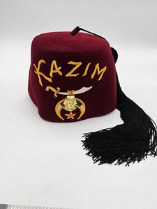 Masonic Kazim Shriners Fez Hat with Tassel, Roanoke VA - Picture 1 of 5