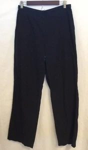 Eileen Fisher Black Silk Blend Dress Pants Size Medium - Picture 1 of 3