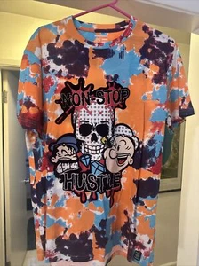 Phat Farm Popeye T-shirt Size Large Tie-Dye Tee - Picture 1 of 5
