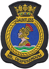 HMS Dauntless Royal Navy RN Surface Fleet Crest MOD Embroidered Patch - LAST FEW