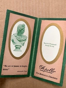 Antique Apollo Chocolates Photograph Photo Holder Advertising 1900 Boston Candy - Picture 1 of 5
