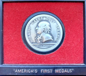 1974 America's First Medals GEN. HORATIO GATES US Mint Pewter Vintage Coin w/box - Picture 1 of 6