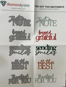 Diamond Press You Got This Sentiments Large Word Die (9) Kit 852-113 - Picture 1 of 9