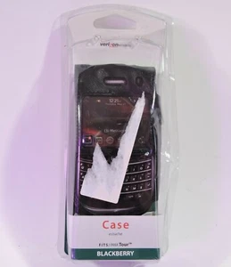 Funda de cuero negra para teléfono celular Verizon Blackberry Tour - Imagen 1 de 6