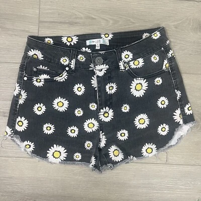 Pantalones Cortos de Jean Love Fire Corte Para Mujer Junior Talla 1 Floral Foto 1 de 3