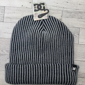 DC Shoes Men's Knitted Cuff Beanie ~ Fish n Destroy Grey Black OSFM New - Picture 1 of 1
