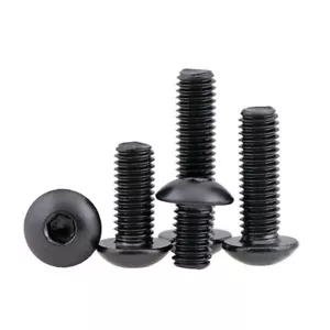 M3 M4 M5 Allen Socket Screws Button Head A2 Stainless Steel Black Hex Bolts - Picture 1 of 7