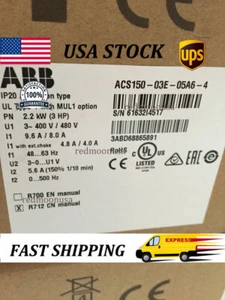One ACS150-03E-05A6-4 Inverter 2.2Kw New In Box Fast Shipping - Picture 1 of 3