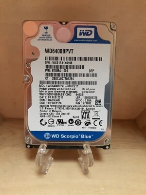 Western Digital 640GB WD6400BPVT-60HXZT1 5400RPM 2.5" SATA Laptop Hard Drive - Image 1 of 3
