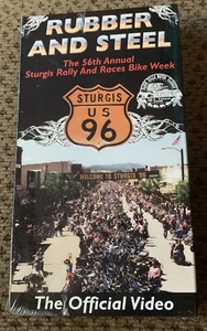 NEW Sturgis 1996 (VHS) RUBBER & STEEL 56TH ANNUAL RALLY & RACES BIKE WEEK - Imagen 1 de 6