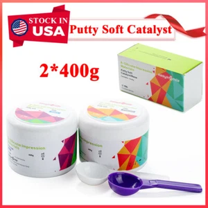 Masilla dental catalizador suave/base corporal pesada material de impresión de silicona 400 g*2 piezas - Imagen 1 de 12