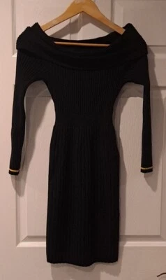 Vestido negro ajustado con hombros descubiertos Milly talla S Foto 1 de 4