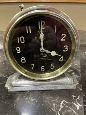 National Call Eight 8-Day Wind-Up Antique Metal Alarm Clock - Image 1 of 4