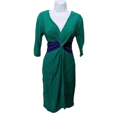 Nuevo con etiquetas Vestido Moulinette Soeurs Anthropologie Esme Anudado Para Mujer 4P Crepé #drs3.4 Foto 1 de 4