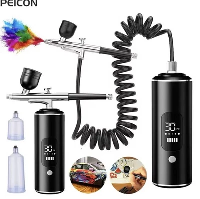 FENGDA / MGIDEA Tragbarer Airbrush Airbrush Airbrush mit Display Nagelmodellbausatz mit Kompressor