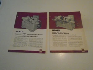 HEALD COMPANY Specifications MODEL 271 and 272 internal grinding machine 3 pages - Picture 1 of 6