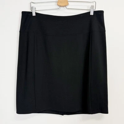 Falda J Jill Mujer Talla Grande Negra Lápiz Elastizada Hasta la Rodilla Rayón Foto 1 de 4