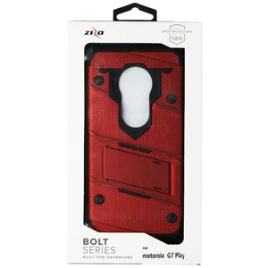 Zizo Bolt Series Case and Holster for Motorola G7 Play - Red/Black - Picture 1 of 1