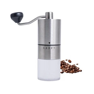 Manual Coffee Grinder with Hand Crank Travel Coffee Bean Stainless Steel Grin... - Picture 1 of 9