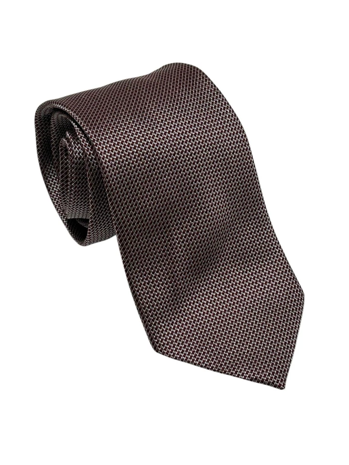 Corbata de seda para hombre GIORGIO ARMANI diseñador ITALIA geométrico rosa rojo gris cuadros Foto 1 de 4