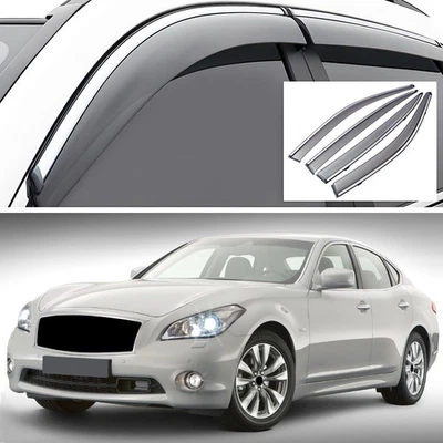 Side Window Deflectors Rain Guard Vent Visor for INFINITI M37 M35h M56 2011-2013 - Image 1 of 4