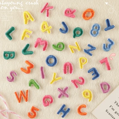 26Pcs Mini Fabric Letters Iron on/ Sew on Patches  for  for DIY Clothing, Fabric - Image 1 of 4