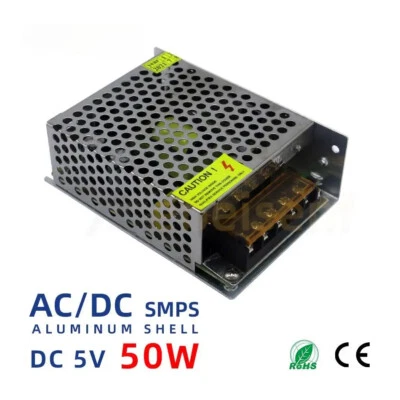 DC 5V 50W Switch Power Supply AC 100-240V LED Lighting Driver Converter Adapter - Image 1 of 4