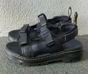 Dr. Martens Black Forster Sandals Size 7 Men's 8 Women's Gorpcore Grunge Goth - Picture 1 of 9